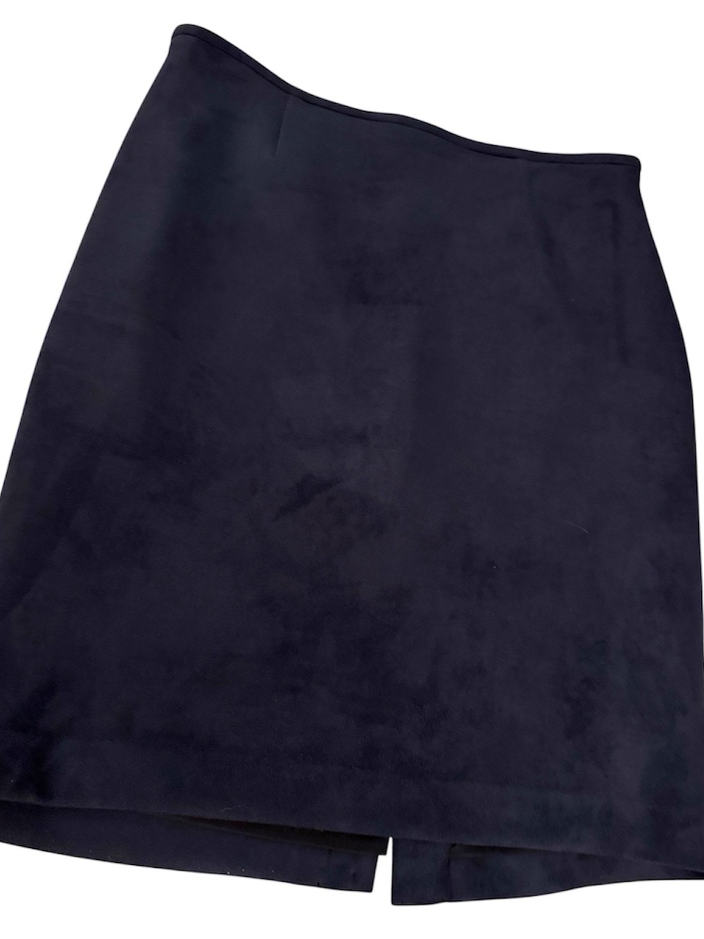 Calvin Klein Navy Faux Suede Pencil Skirt